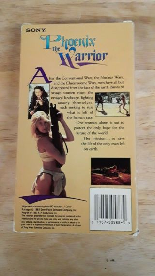 Phoenix the Warrior VHS rare exploitation sleaze wip Sony Video sexy sov 2