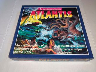 Very Rare Vintage 1986 Escape From Atlantis Board Game 100 Complete