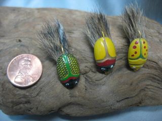 3 Vintage 1/2 " Size Lur - All Beetle Fishing Lures