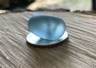 English Sea Glass JQ Rare Cornflower Blue Boulder 2