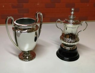 2 Vintage Subbuteo Cups - Rare Fa And European Cup.