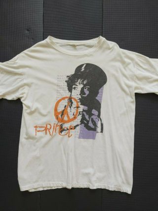 Prince Rare Vintage Sign Of The Times 1987 Tour T Shirt Xl @