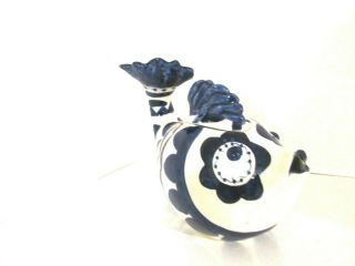Rare Under the Sea Blue and White Ceramic Fish Tea Pot Design 3