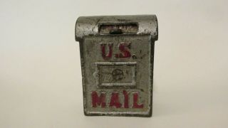 Antique Cast Iron U S Mail Box Still Bank