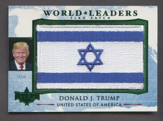 2016 Decision Green Foil World Leaders Donald Trump Flag Patch Ultra Rare
