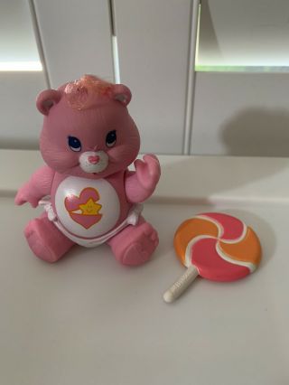 Vintage Kenner 1984 Posable Care Bear - Baby Hug Bear With Lollipop