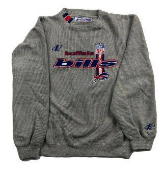 Buffalo Bills Logo Athletic Pro Line Vintage Sweater Sweatshirt Vtg Rare Medium