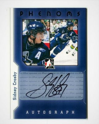 2006 Itg Phenoms Autographs Sc05 Sidney Crosby (in The Game) Sp Rare Sca - 5