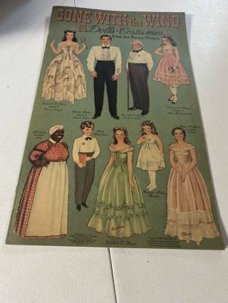 1940 Gone With The Wind Uncut Paper Doll W/18dolls & Costumes
