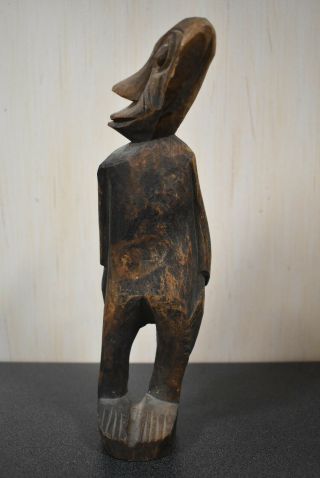 Antique Outsider Artist Folk Art Carved Figural Sculpture Figure