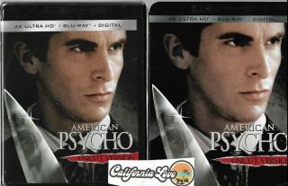 American Psycho 4k Ultra Hd,  Blu - Ray,  Slipcover Rare Uncut ✔☆mint☆✔ No Digital