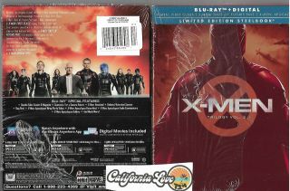 3 - Movie X - Men Blu - Ray Steelbook First Class Apocalypse Rare ✔☆mint☆✔no Digital