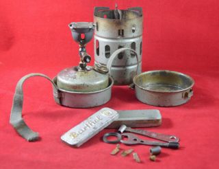 Vintage German Portable Camp Gasoline Stove Juwel 34,  Accessories Set Rare