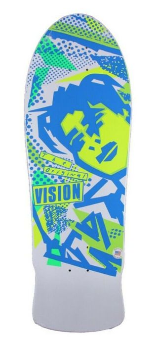 Rare Vintage Neon 1986 Vision Nos Reissue Skateboard Mark Gonzales Limited White