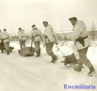 Rare Luftwaffe Field Division Truppe In Camo On Move In Russian Winter (3)