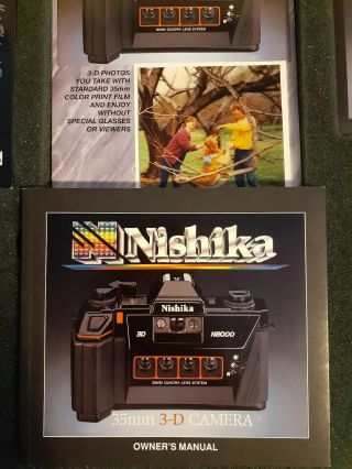 Nishika n8000 35mm 3 - d camera,  Rare, 3