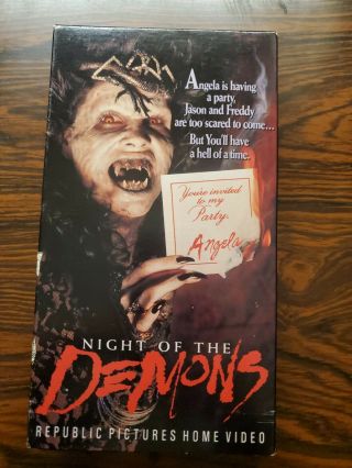 Rare Night Of The Demons Dealer Preview Vhs Tape Horror Gore Trailers