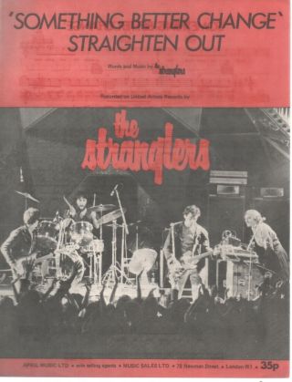 The Stranglers Rare 1977 Uk Only Orig Oop Punk Sheet Music " Something Better "