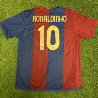 2006 2007 Fc Barcelona Ronaldinho Jersey Shirt Kit Xl Nike Home 10 Rare La Liga
