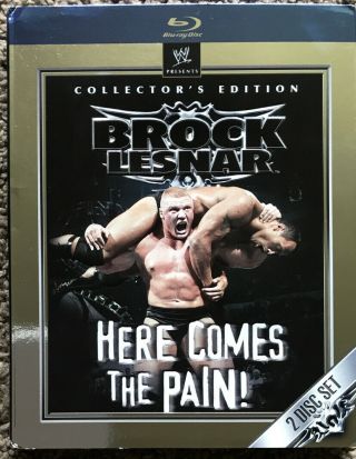Wwf Wwe Brock Lesnar Here Comes The Pain Blu Ray Collector’s Edition - Rare