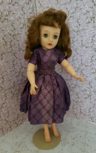Vintage 18 " Miss Revlon Doll In A Pretty Purple Dress