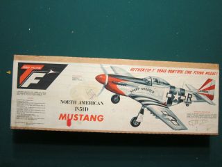 Rare Vintage Top Flite North American P - 51d Mustang Control Line C/l Kit 37 "
