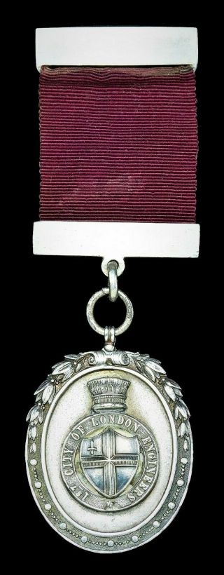 British Medal Rare 1st City Of London Engineers Volunteer Medal Silver H/m