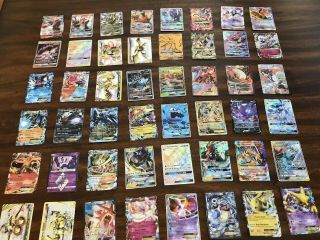 50 Authentic Pokemon Cards Including 5 Rares,  3 Holos,  And 2 Gx,  Ex,  Or Megas