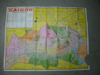 1966 Thang City Map Or Plan Of Saigon,  South Vietnam