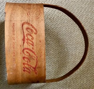 Rare 1940s Coca - Cola Balsa Wood 6 - Bottle Carrier
