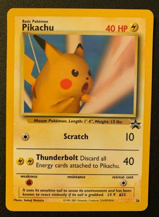 Pokémon Pikachu Snap Black Star Promo Card 26 2001 Wotc Rare Mint/unplayed