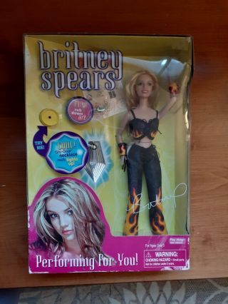 Rare Britney Spears Doll - Deluxe Box - Oops Tour Flame Outfit