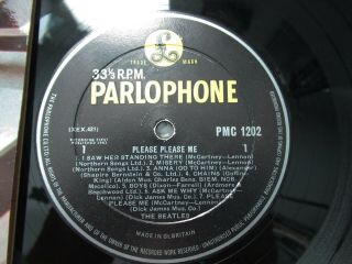 Beatles VERY RARE 1963 UK ' PLEASE PLEASE ME ' LP RARE DECCA PRESSING 3