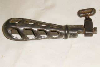 Antique Cast Iron File Holder Tool - For Up To 1/4 " Diameter