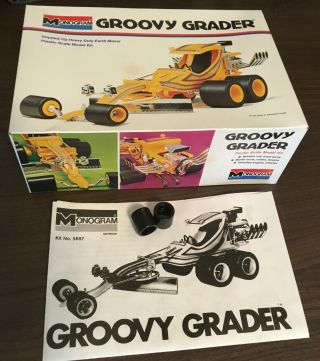 Monogram Groovy Grader Tom Daniel Box & Instructions Only,  Front Tires