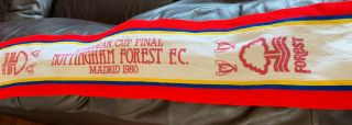 Nottingham Forest Fc Football Coffer Sports Scarf 1980 Rare 40years Old Madrid