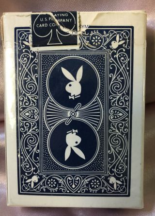 Vtg Rare Playboy Bunny Playing Cards AK7206,  From 1973,  Blue Complete W/Jokers 2