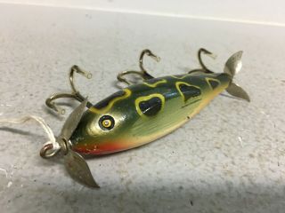 Vintage Pflueger Scoop Wounded Minnow Fishing Lure