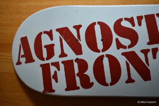 Agnostic Front Rare Skateboard Deck Limited Edition From Real Talk Skates Nyhc