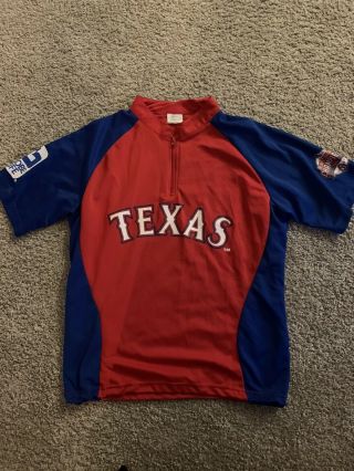 Men’s Mlb Texas Rangers Batting Practice Pre Game Jersey Size Medium Rare
