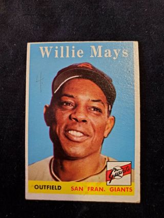 1958 Topps Willie Mays San Francisco Giants 5 Baseball Card (item 488)