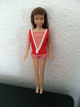 Barbie Vintage 1963 Japan Brunette Skipper Doll With Suit Vgc