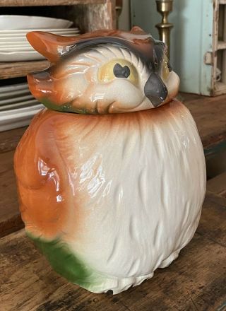 Vintage Sierra Vista California Owl Cookie Jar Rare