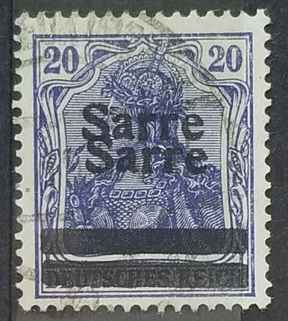German Sarre " Saargebiet " Error,  Rare Signed Bpp Very Fine Stamps 53