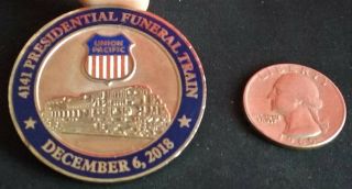 Rare President Bush Funeral Train Potus White House Old Guard Tog Challenge Coin