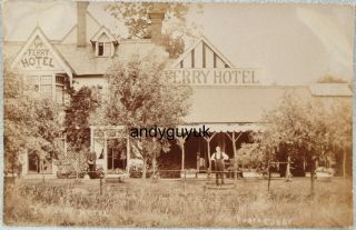 Real Photo Postcard Ye Ferry Hotel Bourne End Buckinghamshire Rp Antique