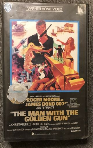 James Bond 007 The Man With The Golden Gun Vhs Pre - Cert & Rare