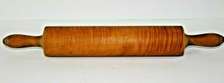 Vintage Nicely Figured Tiger Maple Rolling Pin