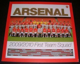 Arsenal Fc 2009 - 2010 Signed (pre - Printed) X 30 Rare Official Club Card