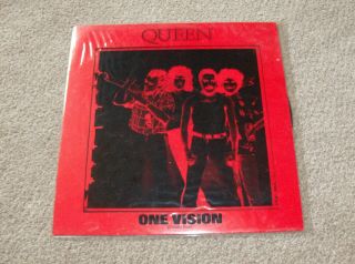 Queen One Vision 12 Inch Rare Pvc Red Sleeve Emi 12queen 6 1985 Uk 1st Press N/m